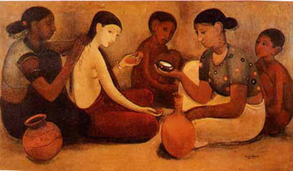Bride's Toilet by Amrita Sher-Gil