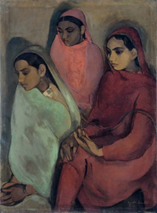 Three Girls by Amrita Sher-Gil