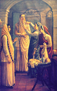 Decking the Bride by Raja Ravi Verma   