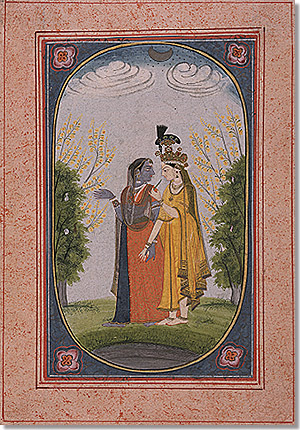 Radha and Krishna in each other's cloths