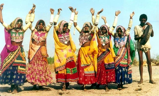 Banjara people performing Lambadi dance